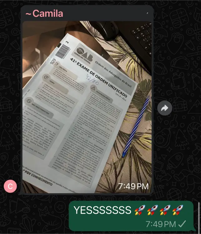 33. Camila - Aprovada depois de uma reprovação - Meta OAB